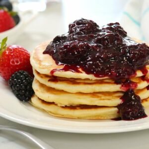 Classic Pancakes with Vanilla Berry Sauce | Perfect for Mother’s Day
