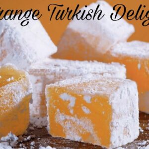 0nly 4 Ingredients Orange Turkish Delight Recipe |Portukalli Lokum Nasil Yapilir | Turkish delight