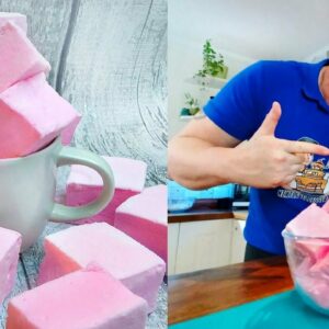 Magic EASY YUMMY Chunky MARSHMALLOWS Recipe I 2 ingredients I Easy Recipe I Homemade Eggless recipe