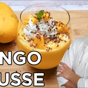 Eggless Mango Mousse Easy Recipe