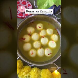 Kesariya Rasgulla | 5 ingredients rasgulla recipe | Flavours Of Food