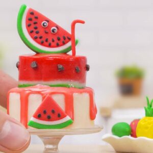 Most Satisfying Miniature Watermelon Cake #shorts