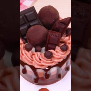 Fancy Miniature Chocolate Cake Decorating #yumupminiature
