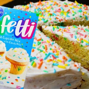How to Make Funfetti Cake With Frosting – Confetti Cake