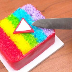 Creative Miniature Rainbow Youtube Cake #YumupMiniature