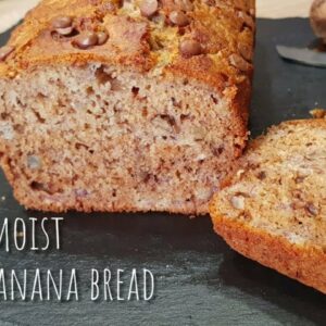 Healthy Moist Banana Bread with Walnuts Recipe | Sugar Free Banana Bread Recipe