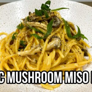 Garlic Mushroom Miso Pasta