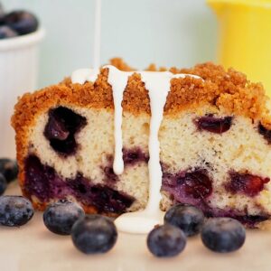 Blueberry Crumble Cake Recipe | Cupcake Jemma