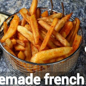 homemade crispy perfect french fries recipe with tips & tricks | crispy finger chips