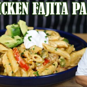 Creamy Chicken Fajita Pasta | Recipe by Lounging with Lenny