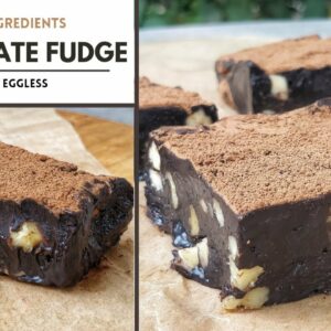 Only 3 Ingredients Eggless Chocolate Fudge |Best Ever NO BAKE Fudge Recipe #shorts