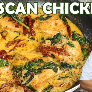 Creamy Tuscan Chicken | One of the Best Italian Dishes by Lounging with Lenny