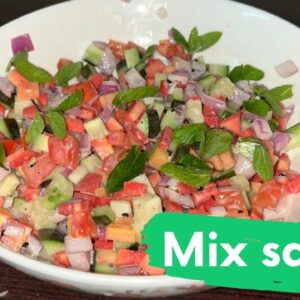 Mixed Salad Recipe | Healthy Salad With Garlic Mayo Dressing | Nutritious Vegetable Salad