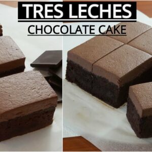 Tres Leches CHOCOLATE CAKE recipe ( Pastel Tres Leches de Chocolate ) Chocolate 3 Milk Cake
