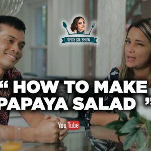 how to make papaya salad recipe | papaya salad recipe thai style vegetarian [Spice Gal Show  EP7]