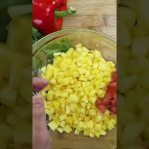 The Best Salsa | How to Make Pineapple Salsa #shorts