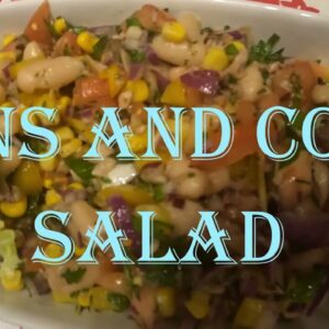 white beans and corn salad recipe ,best delicious salad ,quick and simple recipe#beanssalad