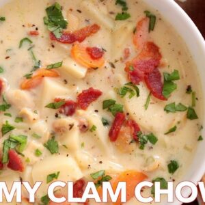 New England Creamy Clam Chowder Soup Recipe – Comfort Food