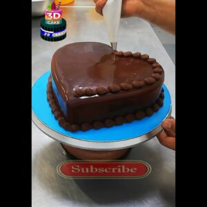 Heart shape cake dark chocolate truffle cake full chocolate cake recipe #shorts @3DCAKE 20/12/2022