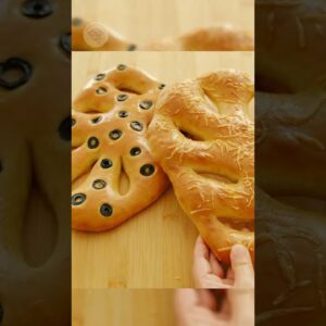 Homemade French Fougasse Bread #fougasse #bread #breadrecipe #homemade #recipe #shorts