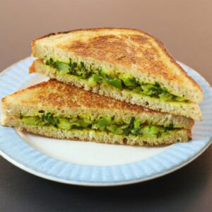 Veg Sandwich Recipe For Weight Loss – No Cheese/No Mayo – Healthy Sandwich Recipe – Palak Sandwich