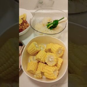 Chicken feet soup with Corn and Chinese Ingredients super yummy 😋 delicious #asmr #satisfying #short