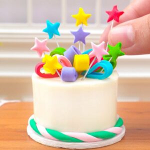 Fancy Miniature Colorful Cake Decorating | Satisfying Tiny Fondant Cake Recipe | Perfect Tiny Cake