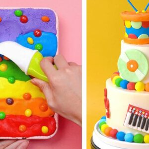 Happy Day With Tasty Cake Recipe | So Yummy Rainbow Cake Tutorials | Perfect Cake Decorating