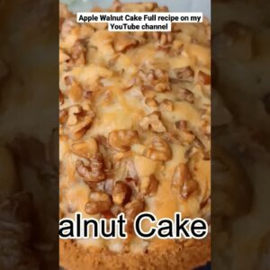 Apple Walnut Cake Recipe 😋#teatimecake #cakerecipe #cake #short #shorts #shortvideo #shortsfeed