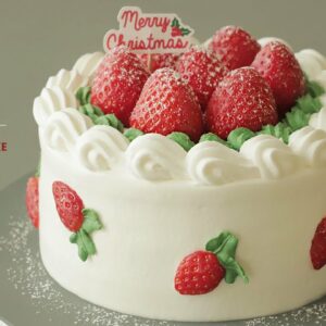 크리스마스 딸기 생크림 케이크 만들기 : Christmas Strawberry Cake Recipe | Cooking tree