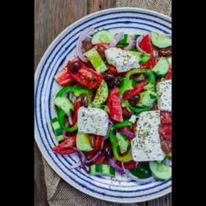 Traditional Greek Salad Recipe! #shorts #mediterraneandiet howtocook #cookingtutorial #greekfood