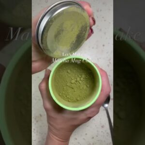 Let’s make microwave Matcha Mug Cake! Easy recipe 💚🍵