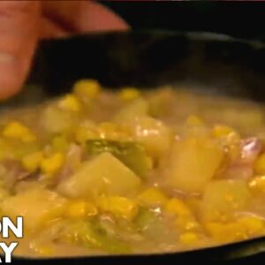 Smoky Bacon Sweetcorn & Potato Soup Paired With Cheese Biscuits | Gordon Ramsay