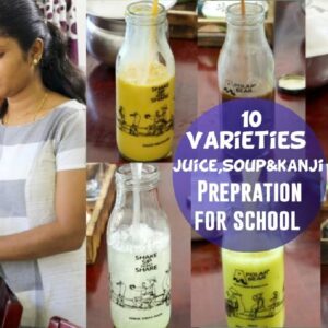 10 Days 10  varieties juice, soup and kanji recipes| juice preparation for school going kids |