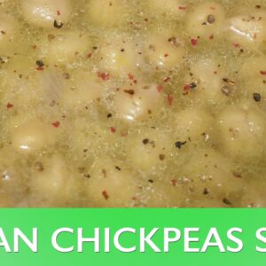 vegan delicious chickpeas soup – 3 main ingredients – very easy to make