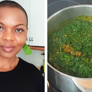 NIGERIAN “AFANG” SOUP with Alternative Afang Vegetables | Afang Leaves Alternative | Flo Chinyere