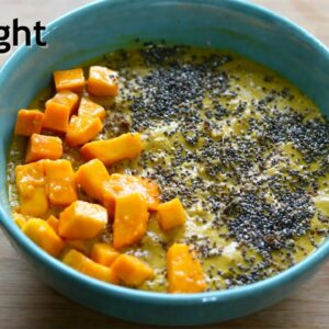 Overnight Oats – Thyroid/PCOS Weight Loss – Mango Lassi Overnight Oats Recipe – Skinny Recipes