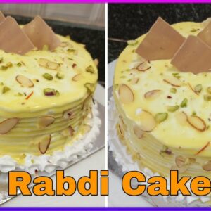 Rabadi cake recipe|| रबडी केक|| @tashasvisisters1571