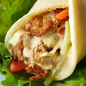 Grilled chicken shawarma with Lebanese style pita bread Recipe By Food Fusion