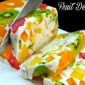 Fruit Desert Recipe, Holi Special Desert Only 2 Ingredients Healthy And Delicious Without Gelatin