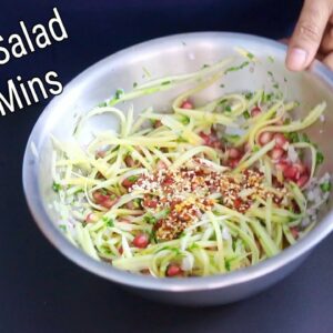 Raw Papaya Salad Recipe In 10 Mins – Healthy Salad Recipe – Superfood | Skinny Recipes ASMR Videos
