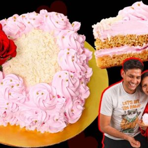 सबसे आसान Eggless Cake | Pink Forest Cake | Valentine Special Recipe | Eggless Cake | Kabitaskitchen