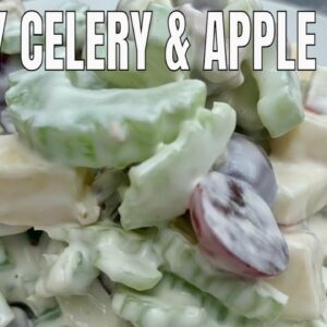 How to make Crispy Celery & Apple Salad/ Easy Celery Salad Recipe/ Healthy Celery Salad