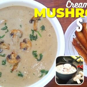 Mushroom Soup | Cream of Mushroom soup | காளான் சூப் | Mushroom Soup Recipes