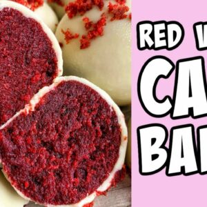 Red Velvet Cake Balls! Recipe tutorial #Shorts
