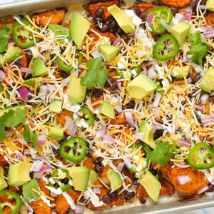Sweet Potato Nachos | Healthy + Delicious Dinner Recipe!